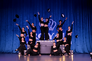 Group of young dancers celebrating at competition event in Worcester