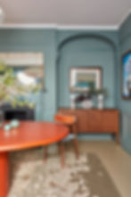 Reimagined dining room with bespoke table