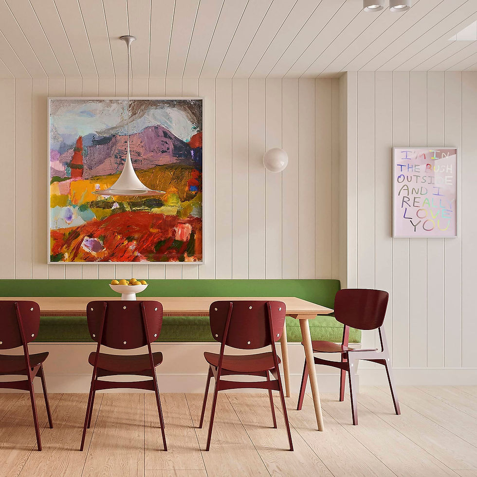 Bespoke carpentry for dining and seating area