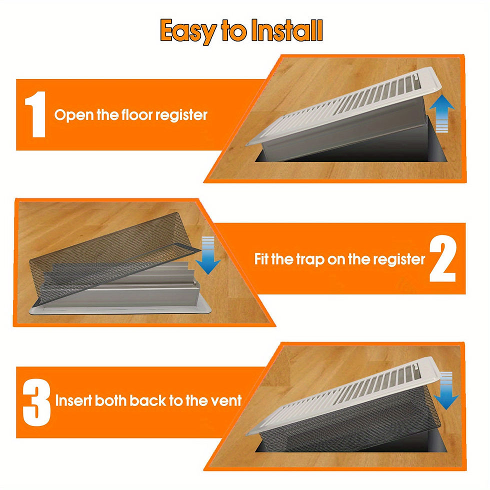 Thumbnail: Air Vent Screen Mesh Covers - Floor Register Vent Cover Filter Net Catcher Filte