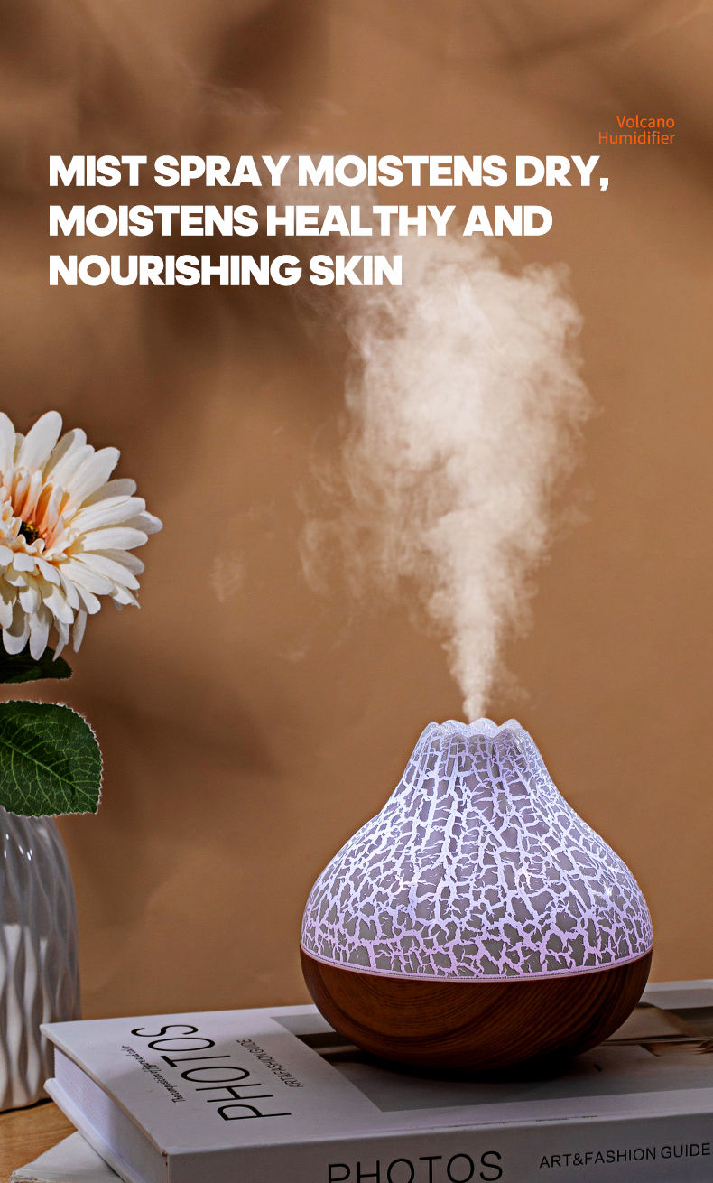 Thumbnail: Volcano-Shaped Humidifier & Air Purifier with Colorful Ambient Light