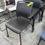 Thumbnail: BLACK STACKING CHAIR WITH CASTORS