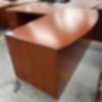 Thumbnail: 72"X90" RH DBL PED BOW FRONT "L" Shape desk