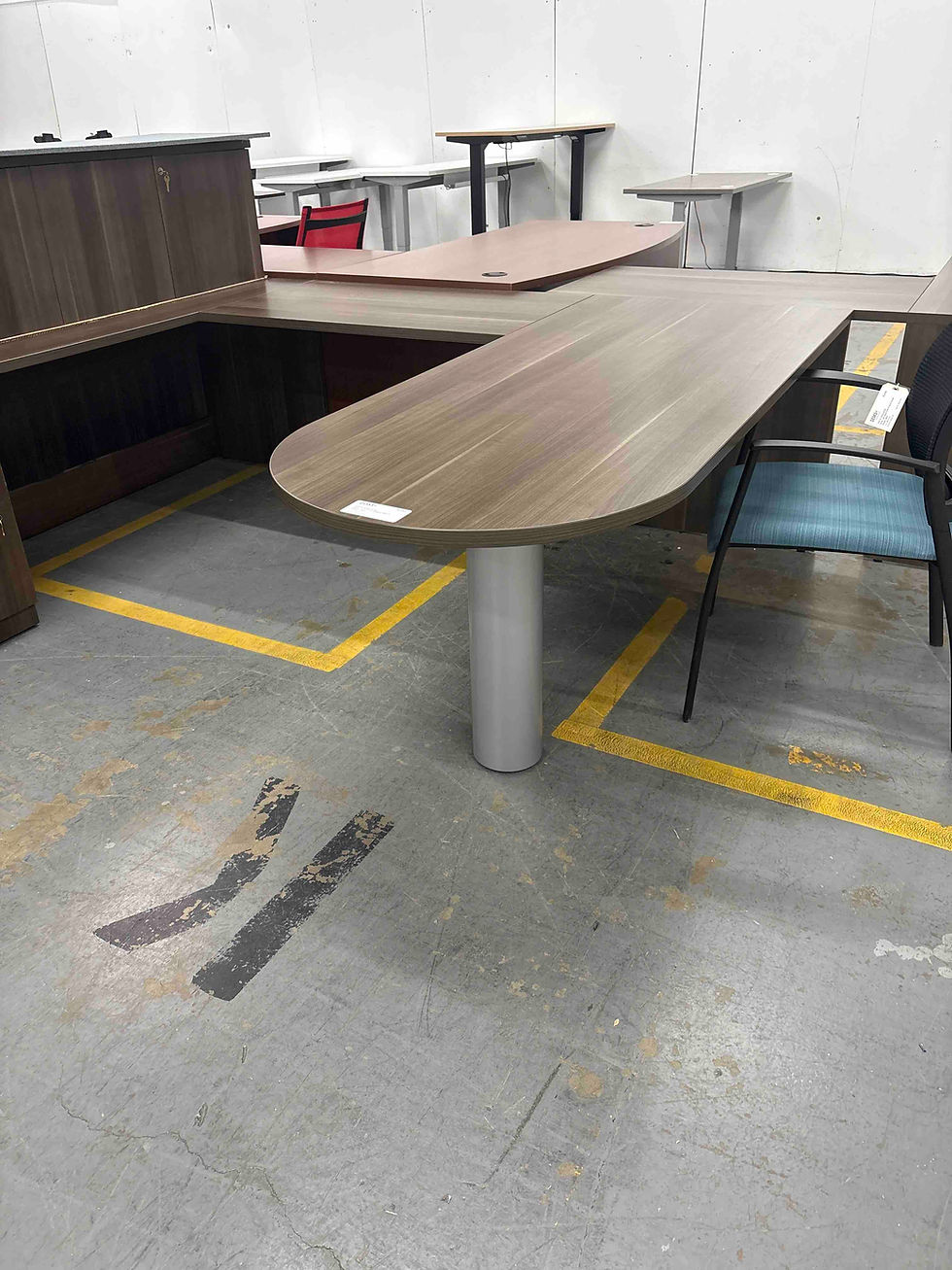 Thumbnail: 72"X72" LH Single ped "P" Top "L" Shape desk.