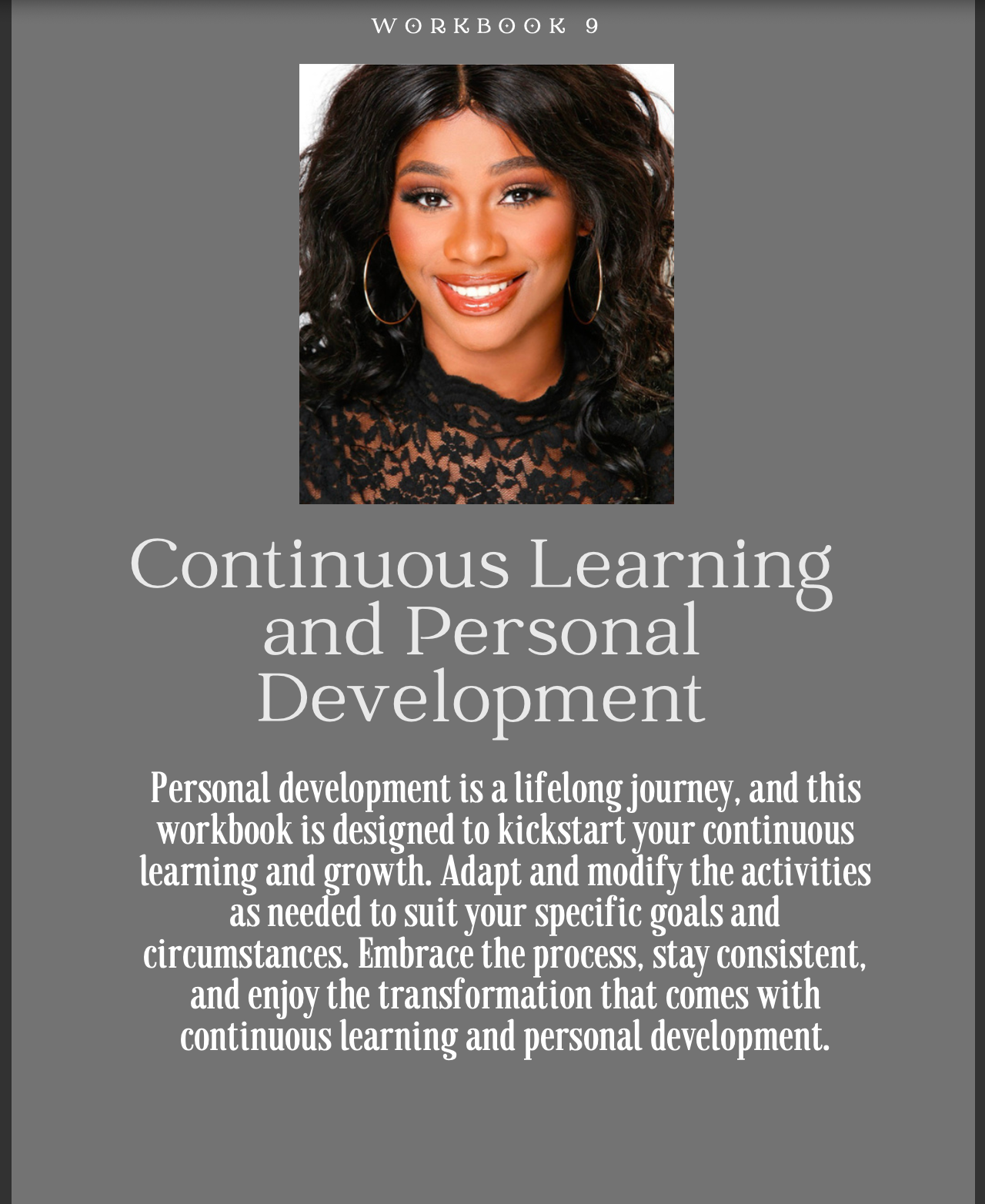 W O R K B O O K 9: Continuous Learning and Personal Development