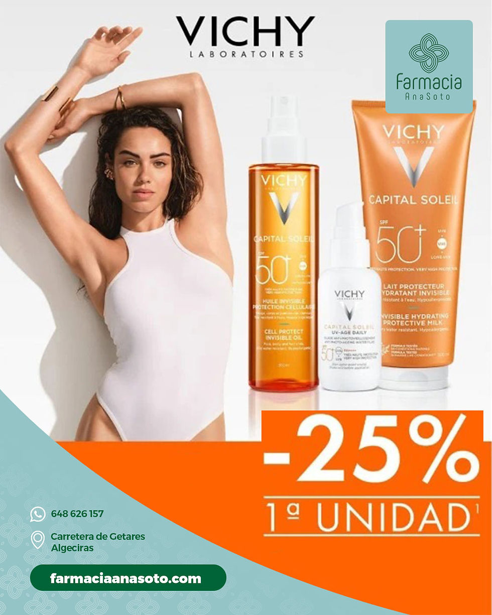 Descuentos Vichy Solar en Farmacia Ana Soto