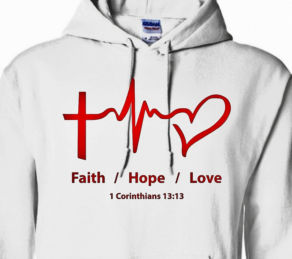 Thumbnail: "Faith .. Hope .. Love" - Women's Hoodies
