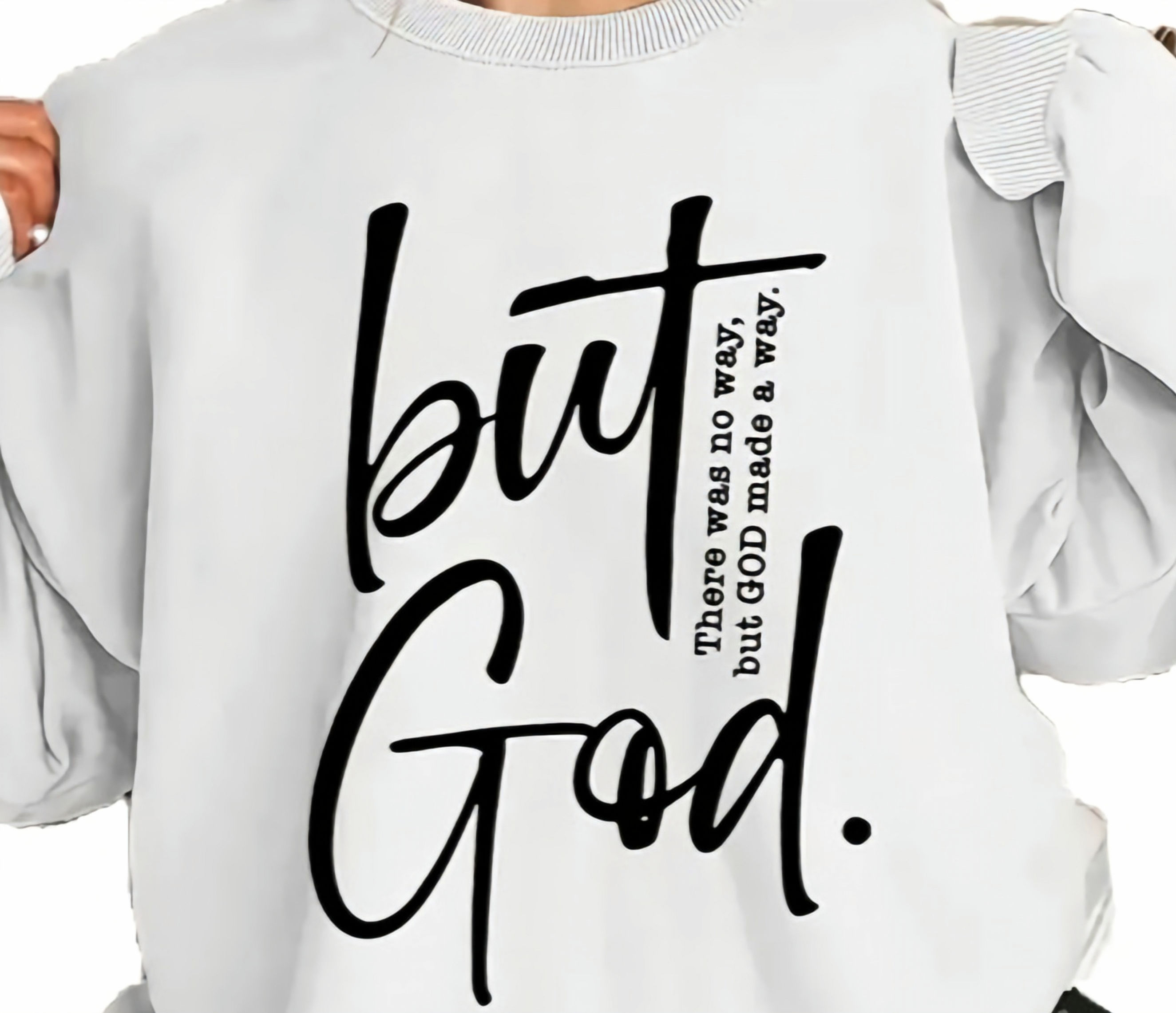 Women's Plus Size Sweatshirt - "But God"