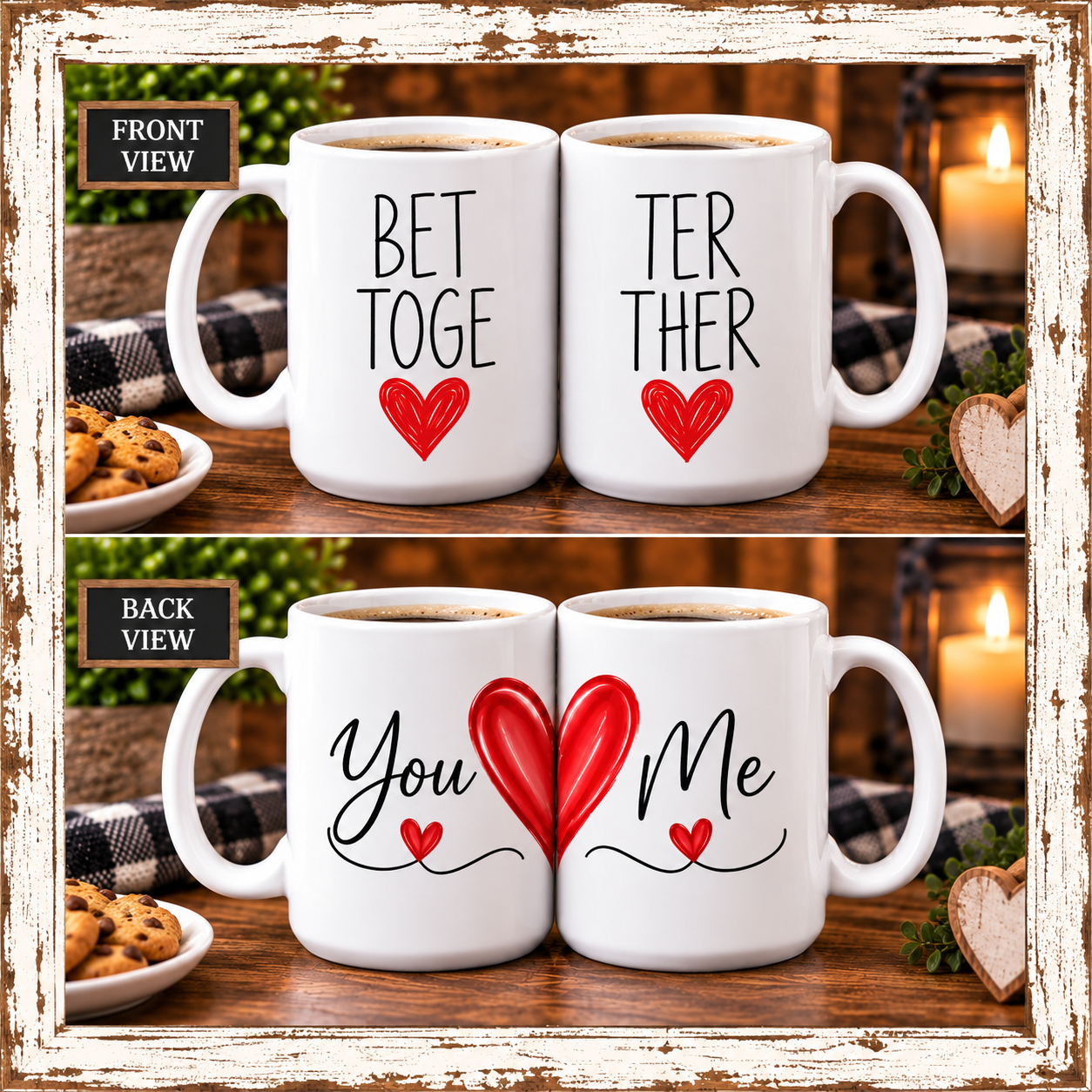 Better Together - Double Sided Design Mug Set