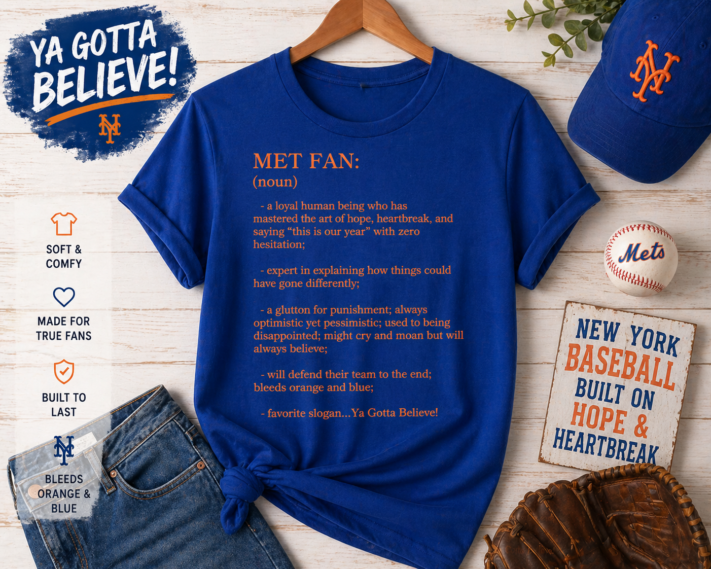 Funny Mets Fan Definition Tee