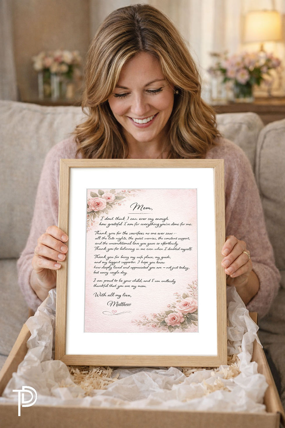 Thumbnail: Happy Mother's Day - Thank You Personalized Framed Print