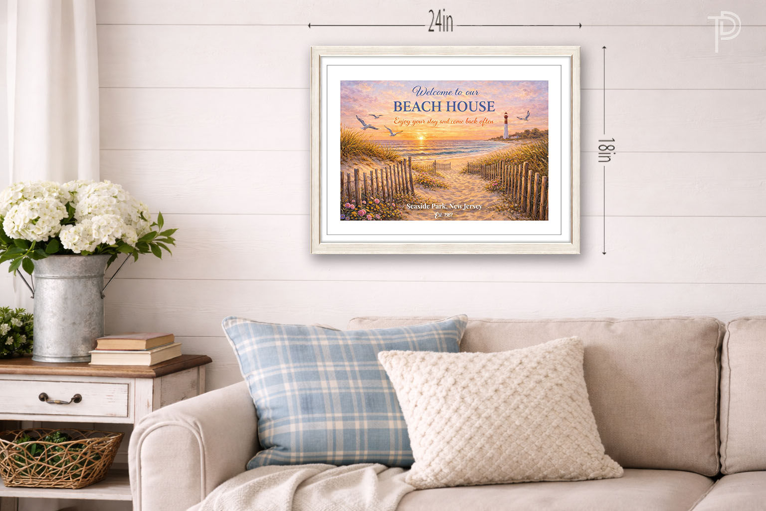 Personalized Welcome To Our Beach House Limited Edition Framed Canvas Print