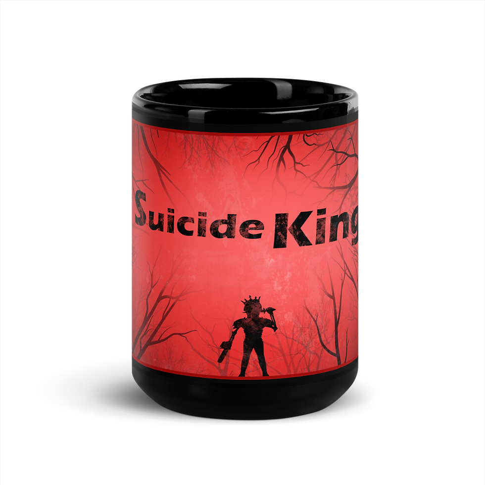 SK Red Forest Black Glossy Mug