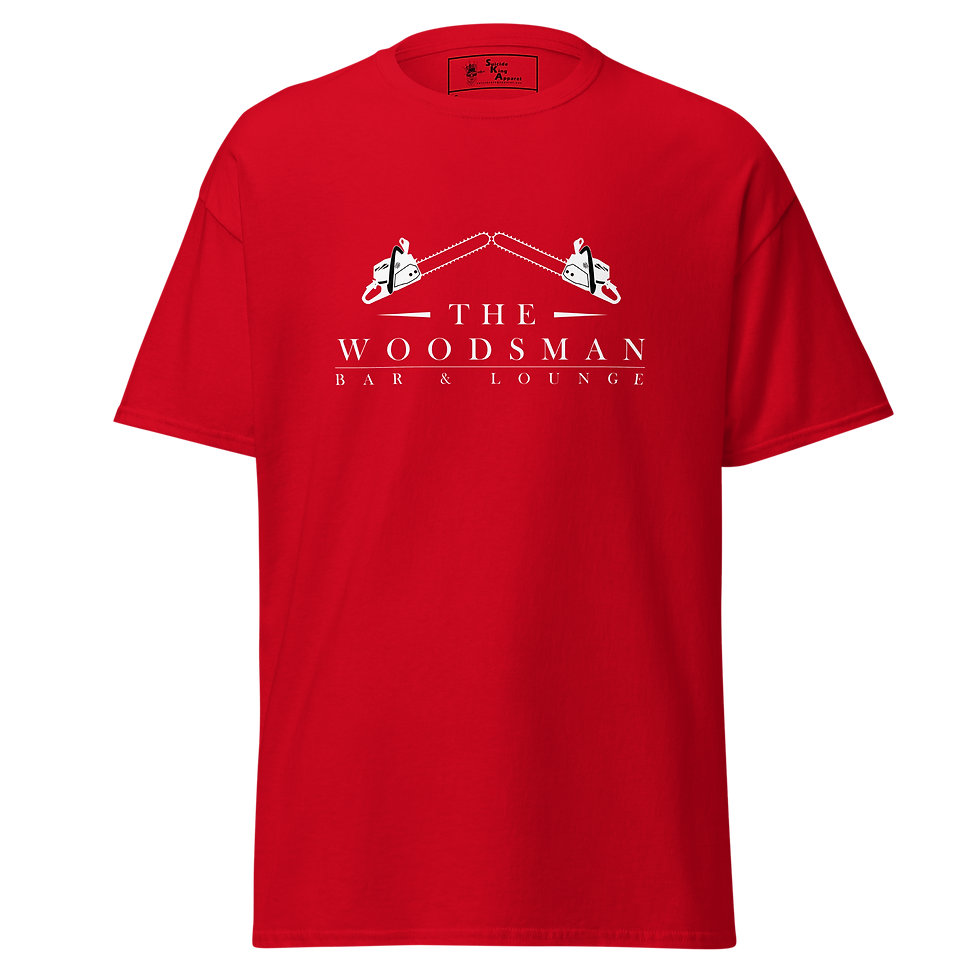 Thumbnail: The Woodsman B&L, White Print Classic tee