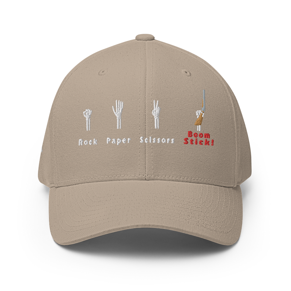 Thumbnail: Rock, Paper, Scissors, Boom Stick!, Flex Fit Cap