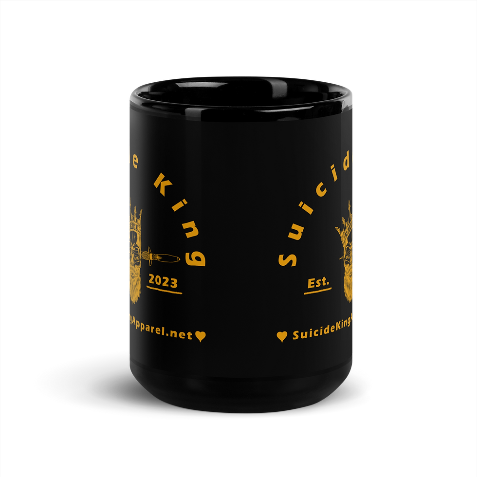 Thumbnail: Suicide King, Earth 15oz Black Glossy Mug