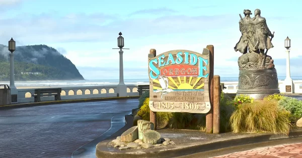 aile plajı Seaside, Oregon