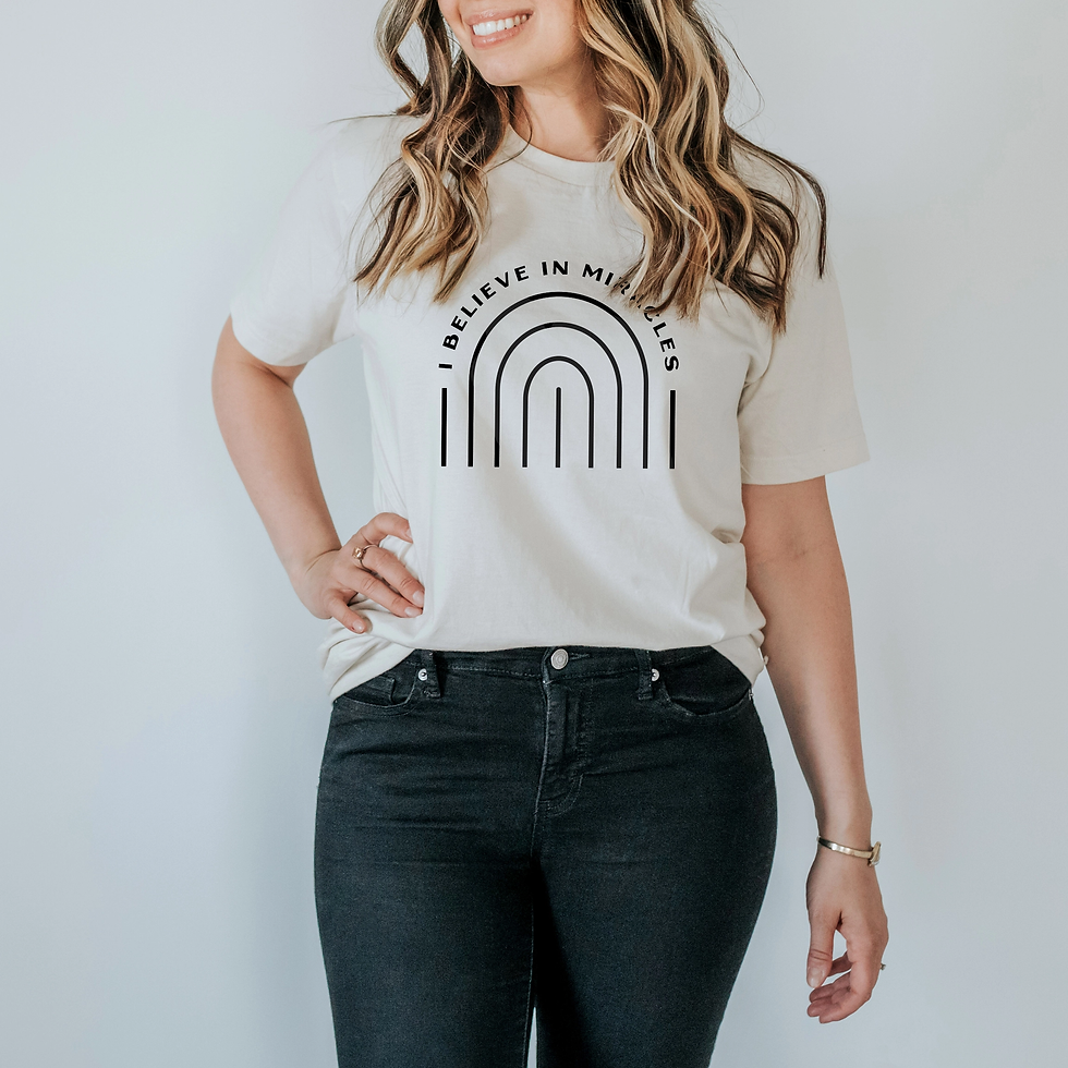 I Believe In Miracles Organic Adult Tee