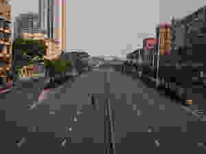 Empty street in Wuhan