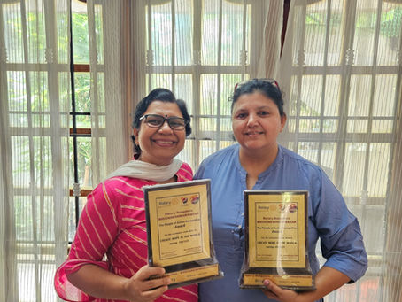 ACF Team receives The People of Action Recognition award from Rotary Bangalore.