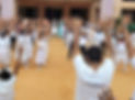 School children in a school in Bangalore participating in morning exercises with Reach Lives volunteers