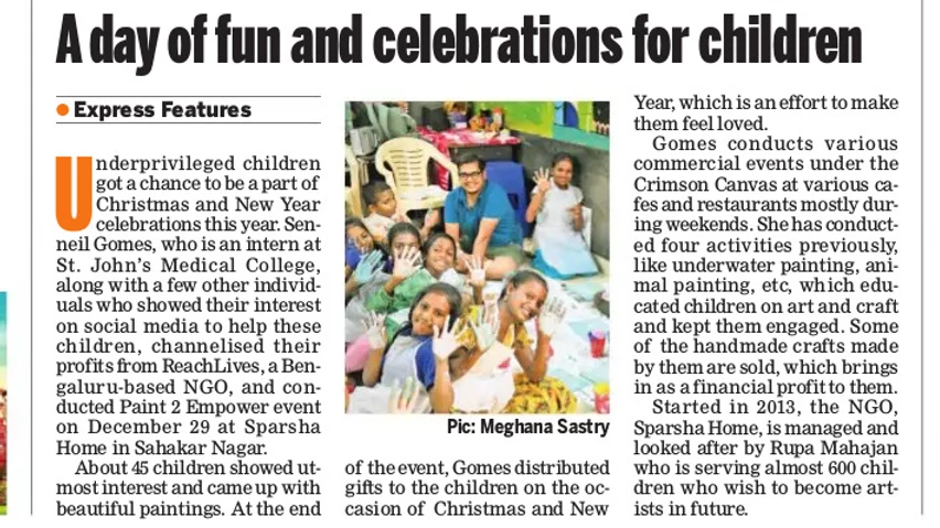 News article on Indian Express newspaper