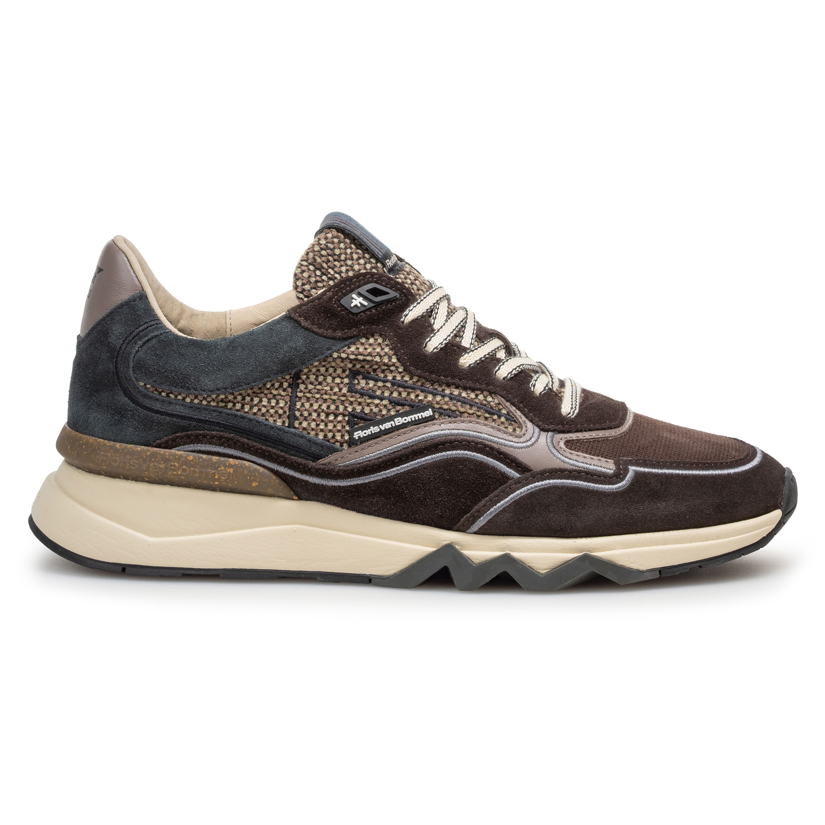 Floris van Bommel sneaker De Zager 03.14 d.brown art. SFM-10198-21-01