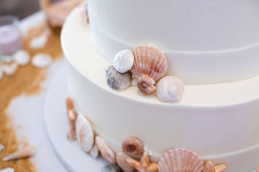 Seashell-Hochzeitstorte