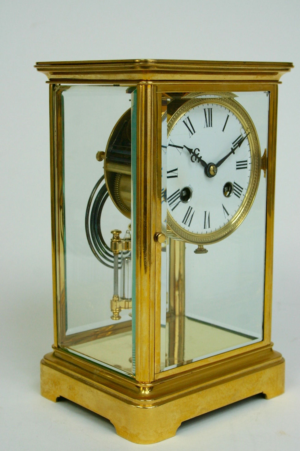 Thumbnail: French Gilt Four Glass Regulator Clock circa. 1890