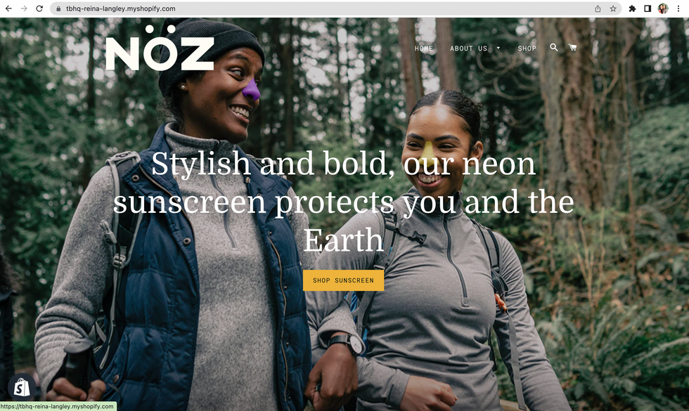 NÖZ Shopify Landing page w/ CTA