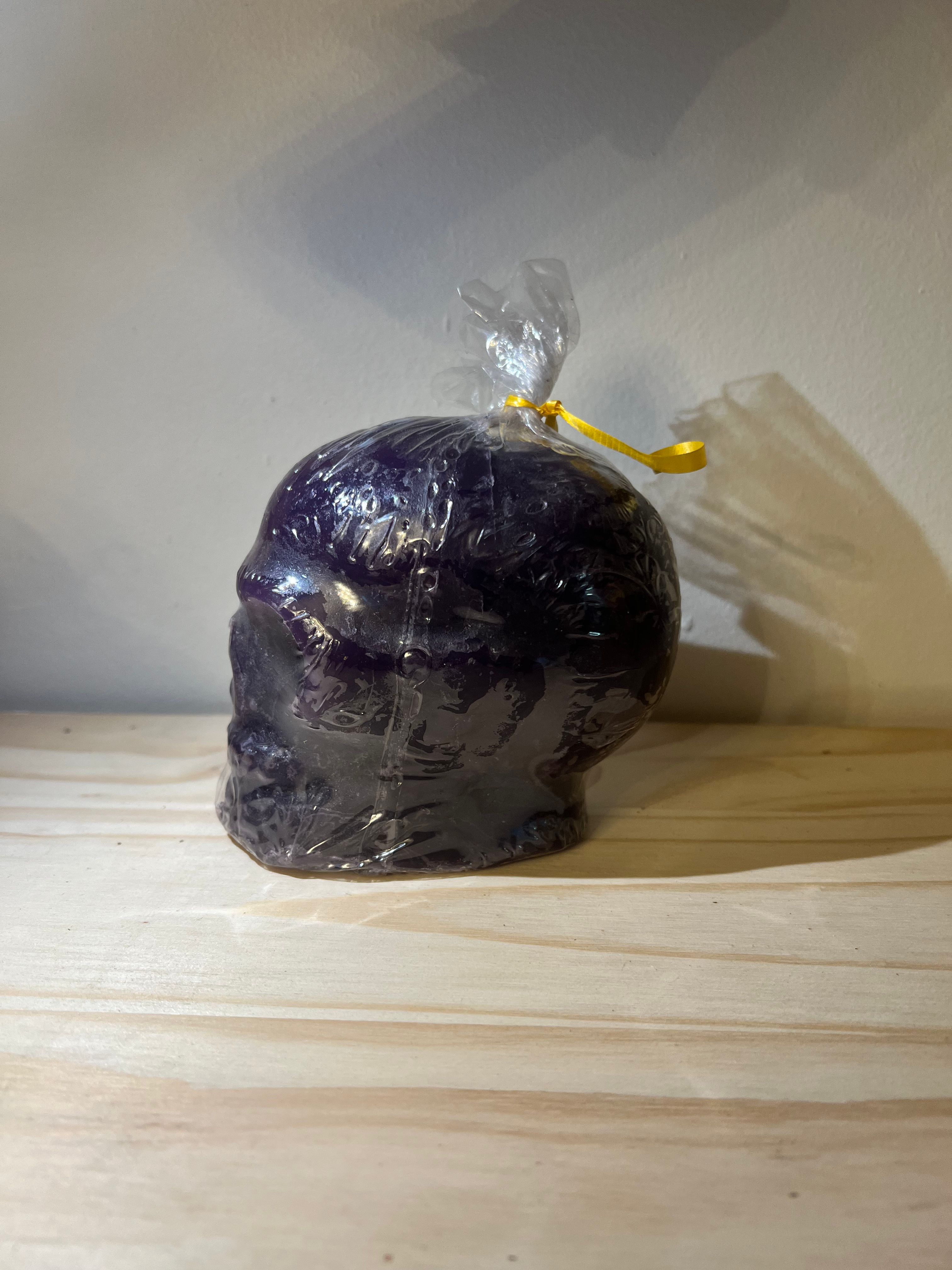 Purple Skull Candle 
