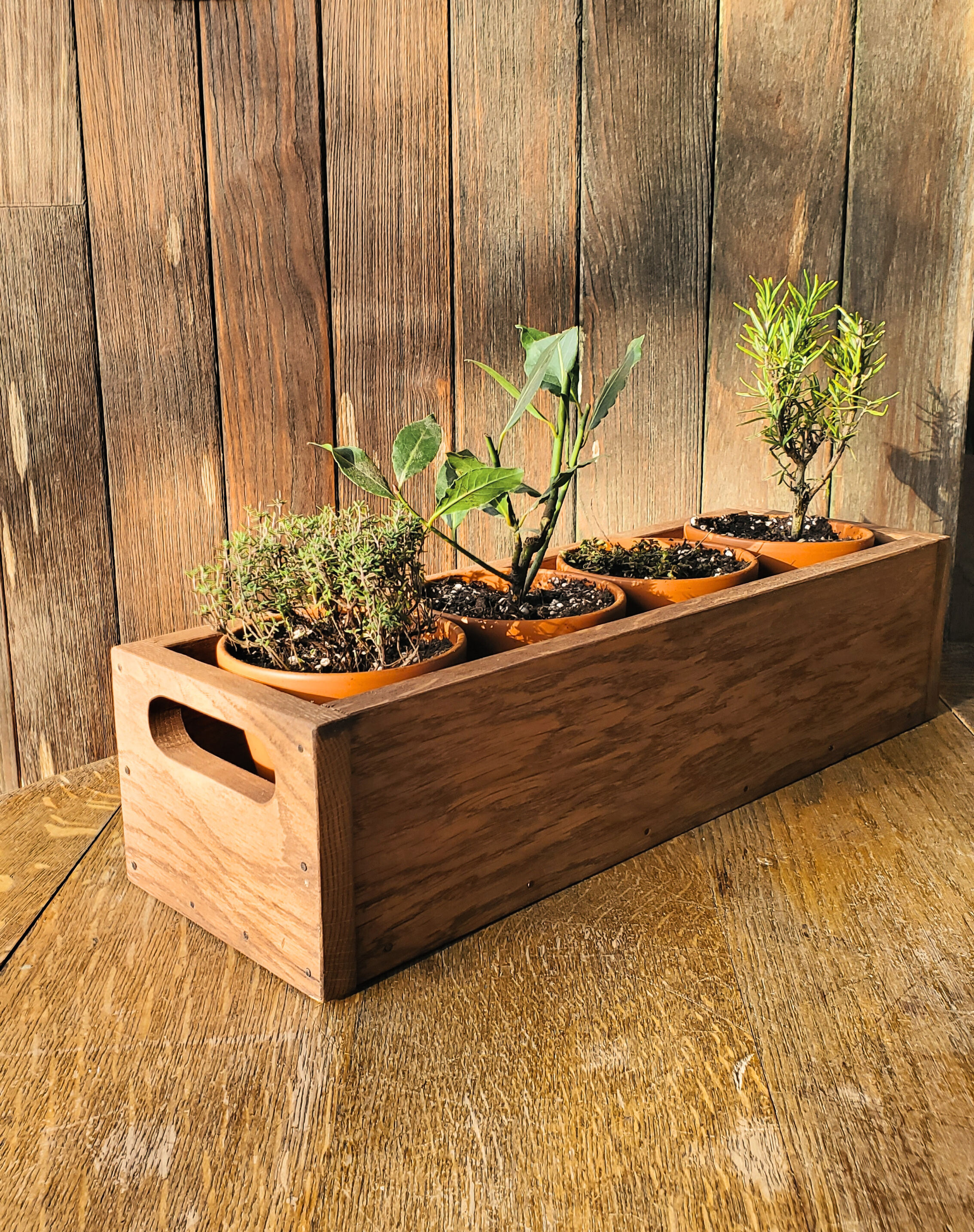 Jardinière en bois kit aromatiques