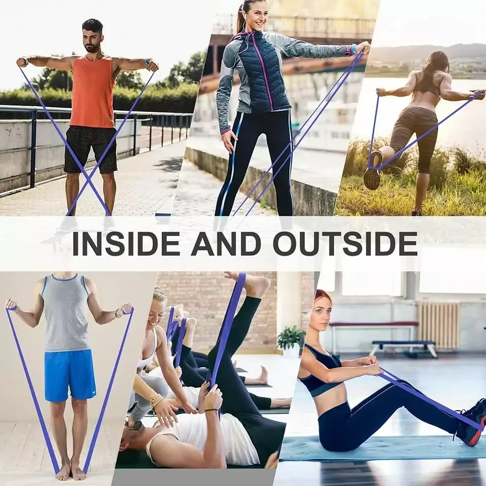 Thumbnail: 5~120lbs Fitness Resistance Band Boxing Agility Training Workout Gym Equipment Y
