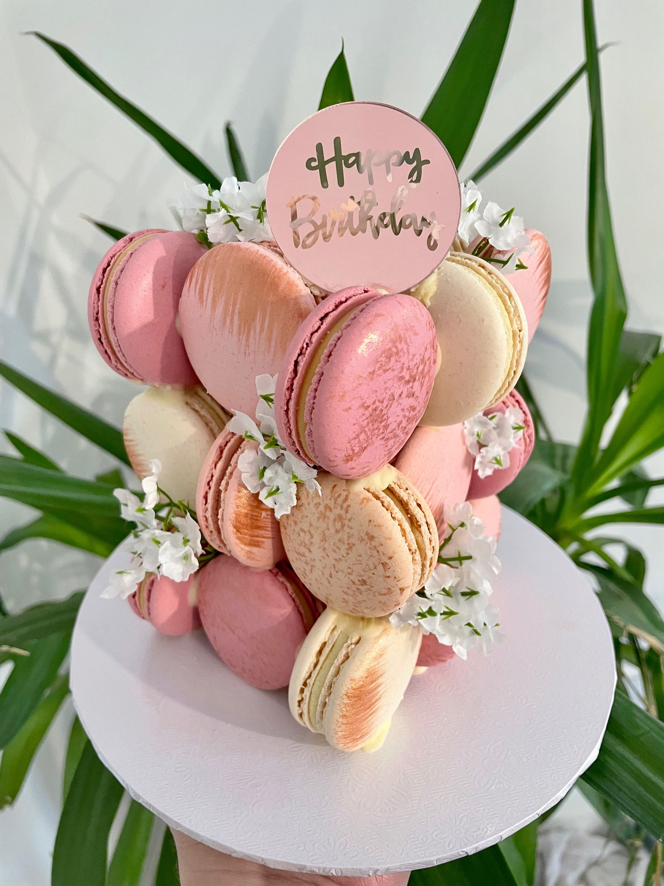 Bespoke Macaron Tower Cube 'Cake'