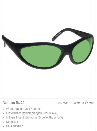 Miniaturbild: Laserschutzbrille #LIA (750-760nm, OD 7+)