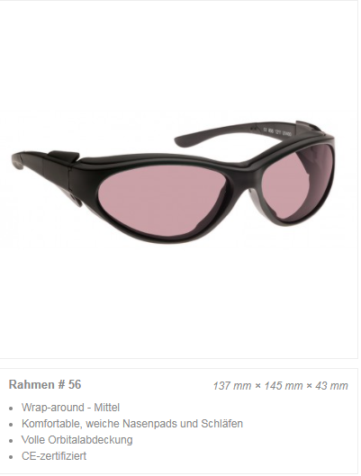 Miniaturbild: Laserschutzbrille #DI2 (800-818nm, OD6+)