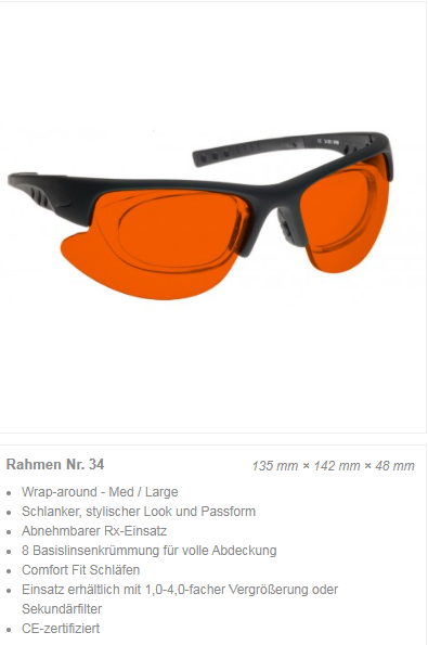 Miniaturbild: Laserschutzbrille #ARG (180-532nm, OD 7+)