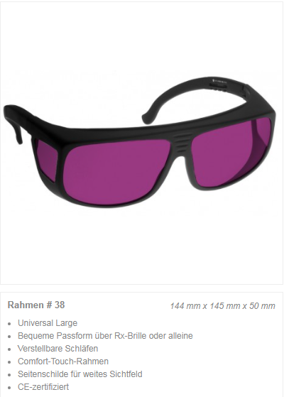 Miniaturbild: Laserschutzbrille #ZSA (659 nm, OD 3+)