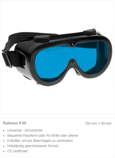 Miniaturbild: Laserschutzbrille #DY2 (650-665 nm, OD 6+)