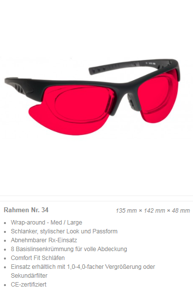 Thumbnail: Laserschutzbrille #ZS2 (561nm, OD6+​​​​​​​)