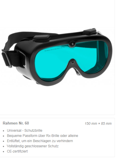 Miniaturbild: Laserschutzbrille #RB3 (685-705nm, OD 6+)
