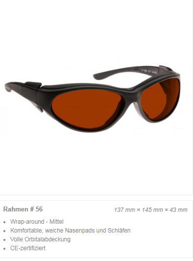Miniaturbild: Laserschutzbrille #TRI (980-1064 nm, OD 7+)