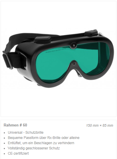 Miniaturbild: Laserschutzbrille #DIA (630-700nm, OD 1,5+)