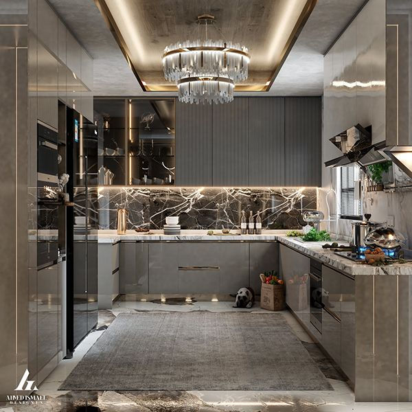 Interior designs for small kitchens are all about maximizing space and efficiency without compromising on style. Clever storage solutions, such as pull-out cabinets and vertical shelving, help to make the most of every inch. Light colors, reflective surfaces, and strategic lighting create an illusion of spaciousness, while compact appliances and multi-functional furniture ensure functionality in small cooking areas.