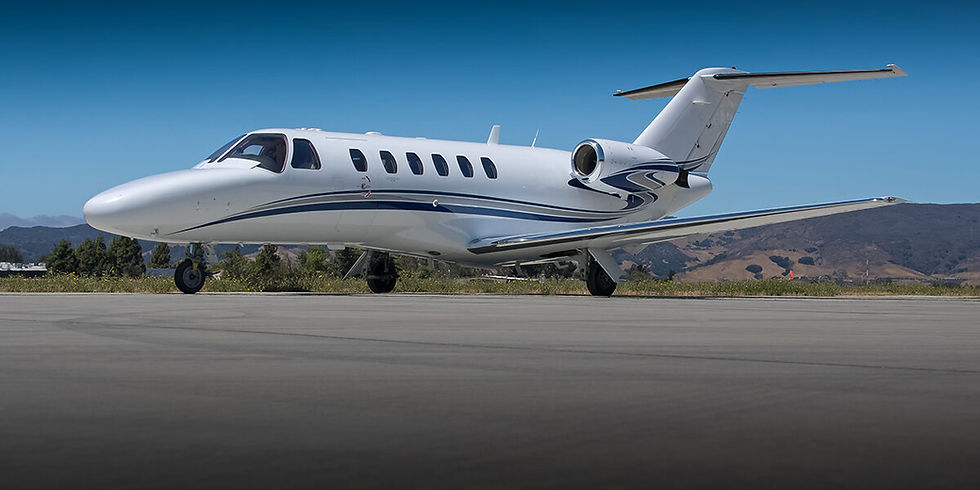 Small light jets, which have a higher passenger capacity and can comfortably accommodate eight passengers, are quite common among business travellers. With a top speed of 500 miles per hour, these jets also have longer average flying distances, ranging from 1,400 to 2,500 nautical miles. They are the best option for two- to three-hour trips, even on domestic flights.