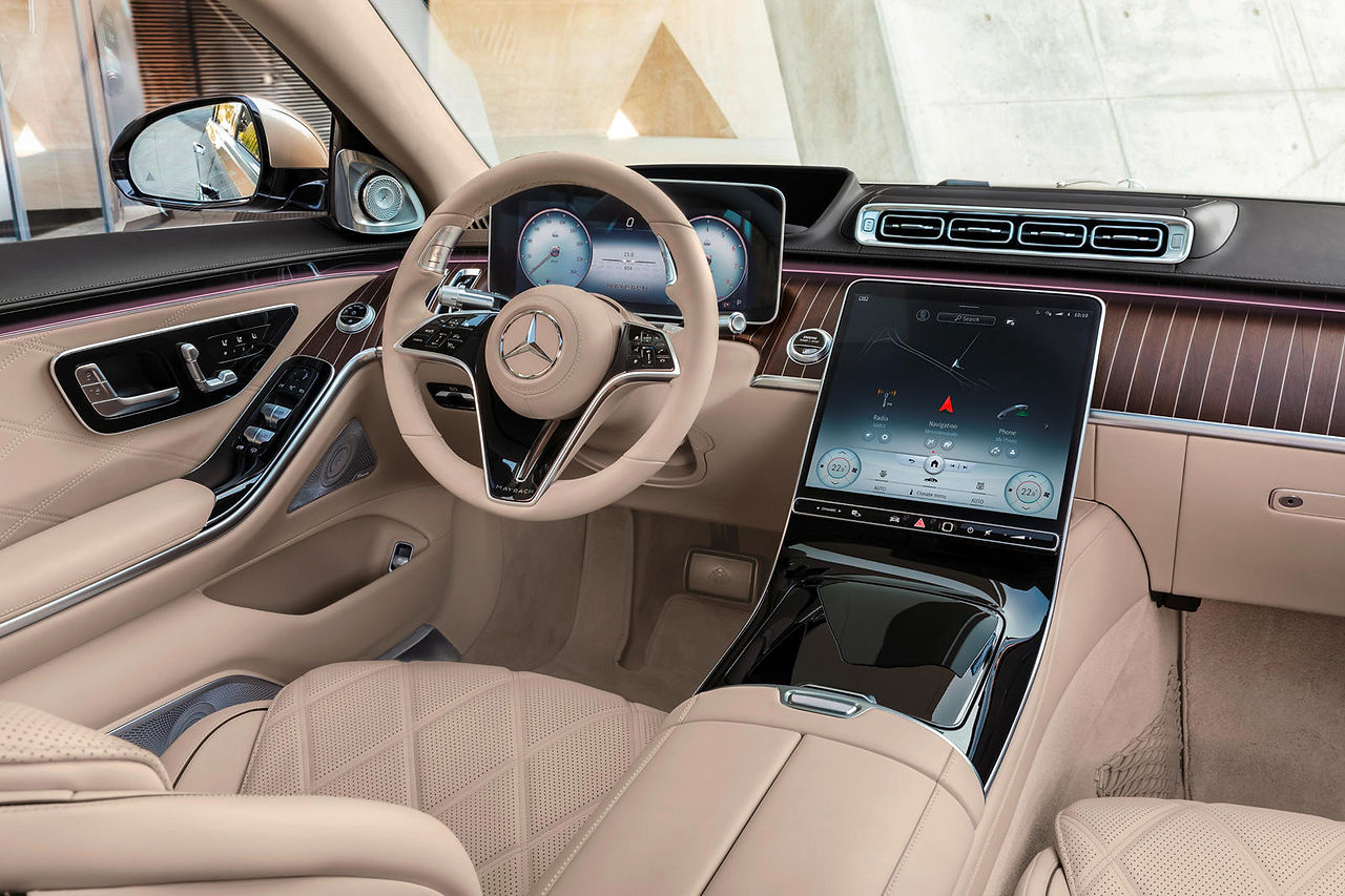 exquisite leather on virtually every interior surface