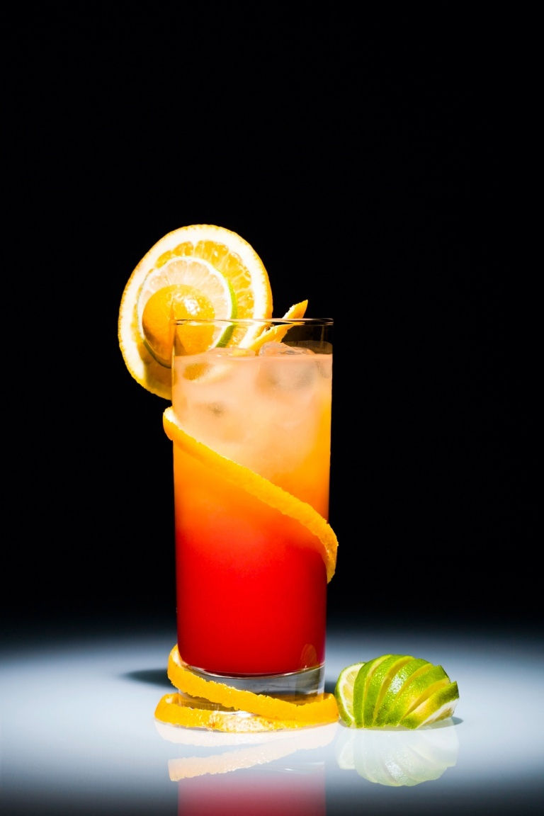 Tequila Morning drink resembles a summer sunrise.