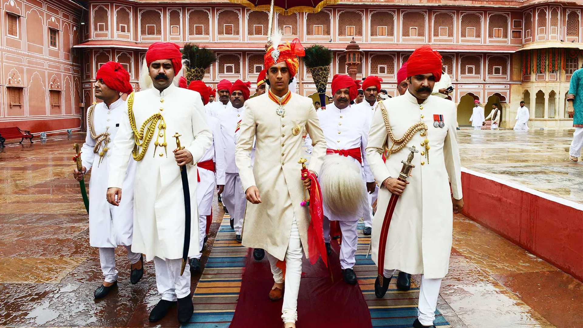 Padmanabh Singh as the Maharaja of Jaipur.