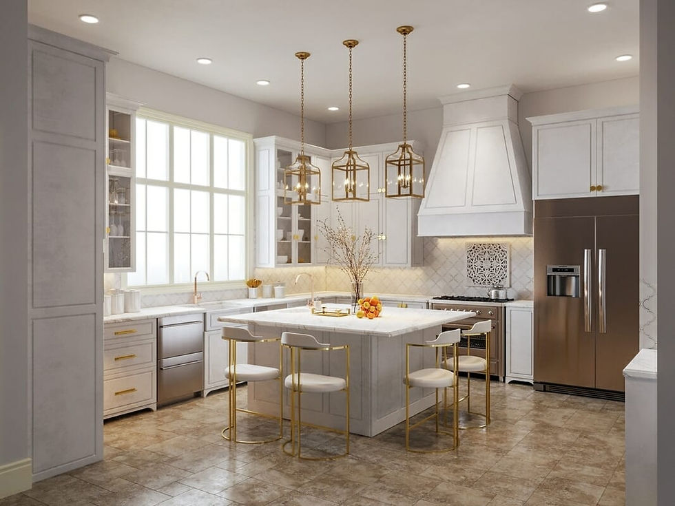 Kitchen designs with windows are a perfect blend of functionality and aesthetics. Windows bring in natural light, making the space feel bright and airy. They also offer beautiful views and create a connection with the outdoors. Whether it's a large picture window or a series of smaller windows, incorporating them into the kitchen design adds a charming and refreshing element to the space.