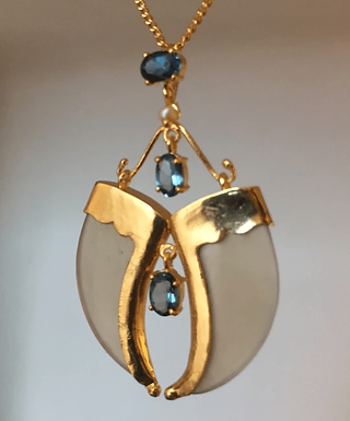Avani Pendant Gold Plating With Brown And Purple